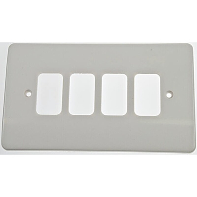 MK Electric White 4 Gang Light Switch Cover