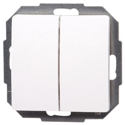 10 A Flush Mount Light Switch, 250 V ac