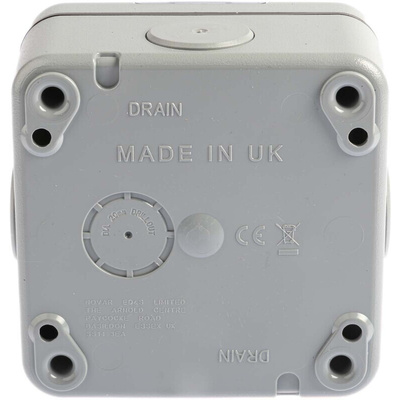 MK Electric Grey Outdoor Light Switch, 1 Way, 2 Gang, Masterseal