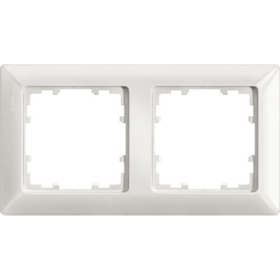 Siemens White 2 Gang Frame