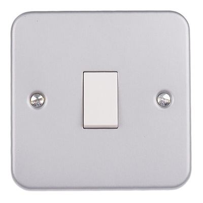RS PRO Grey Metal Clad Switch, 2 Way, 1 Gang