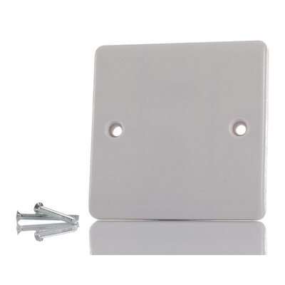 RS PRO White 1 Gang Blanking Plate