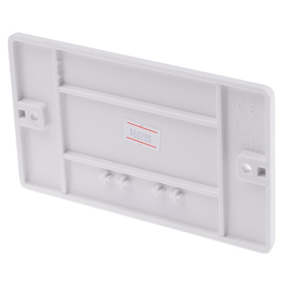 RS PRO White 2 Gang Blanking Plate