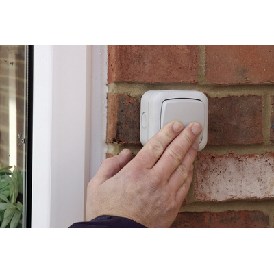 Timeguard Grey Push Button Light Switch, 1 Way, 1 Gang, Powerseal