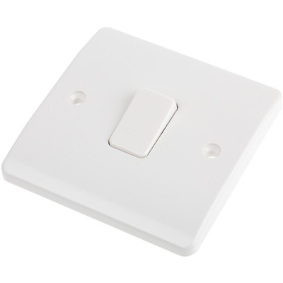 MK Electric Rocker Light Switch, 1 Way, 1 Gang, K48