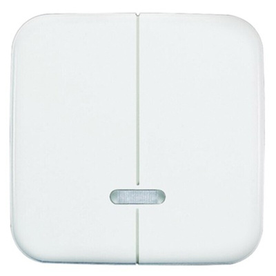 Busch Jaeger - ABB White 2 Gang Light Switch Cover