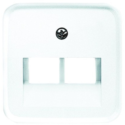Busch Jaeger - ABB White 2 Gang Light Switch Cover