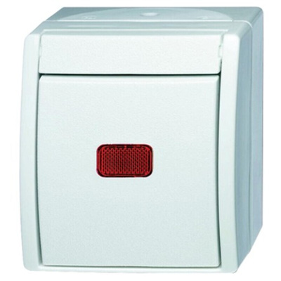 Busch Jaeger - ABB Rocker Light Switch, 2 Way, 1 Gang