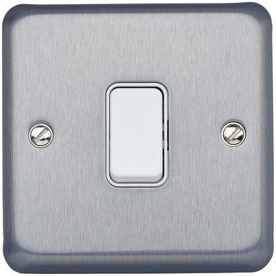 MK Electric Rocker Light Switch, 2 Way, 1 Gang, Albany Plus