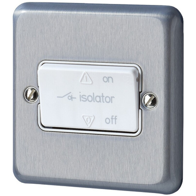 MK Electric Silver Albany Plus Fan Isolator Switch