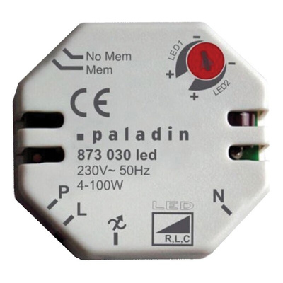 Muller 1 Way 1 Gang Dimmer Switch, 230V, 100W