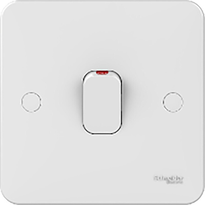 Schneider Electric White Rocker Light Switch, 1 Way, 3 Gang, Lisse