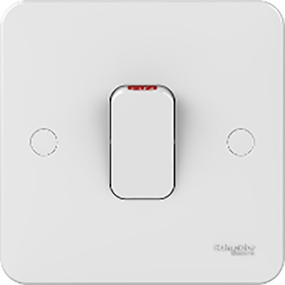 Schneider Electric White Rocker Light Switch, 1 Way, 1 Gang, Lisse