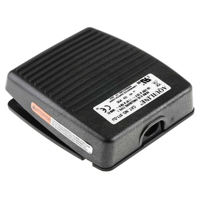 RS PRO Light Duty Latching Foot Switch - Polymer Case Material, SPST, 12 A @ 250 V ac Contact Current, 250V Contact