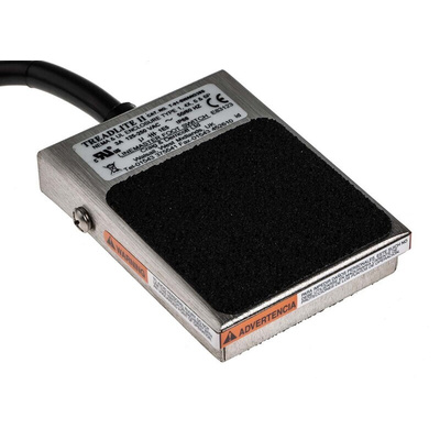 RS PRO Light Duty Momentary Foot Switch - Stainless Steel Case Material, SPST, 3 A @ 125 V ac Contact Current, 250V
