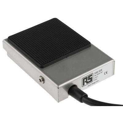 RS PRO General Purpose Momentary Foot Switch - Stainless Steel Case Material, SP-CO, 3 A Contact Current, 250V Contact