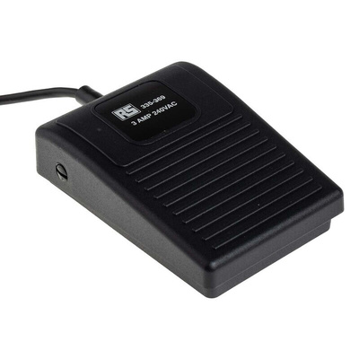 RS PRO Light Industrial Momentary Foot Switch - Thermoplastic Case Material, SP-CO, 3 A Contact Current, 250V Contact