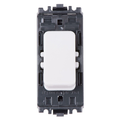 MK Electric 1 Way Black Switch Insert Module 20A, Grid Plus Series