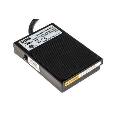 RS PRO Light Duty, Medium Duty Momentary Foot Switch - Steel Case Material, SPST-1NO, 10 A Contact Current, 250V