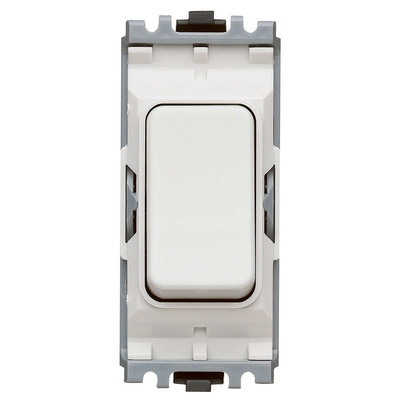 MK Electric 1 Way White Switch Insert Module 20A, Grid Plus Series