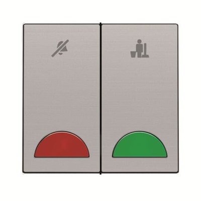 ABB Silver Do Not Disturb/Make Up Room Switch, 1 Way, 2 Gang, AMD