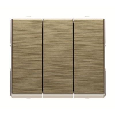 ABB Silver Rocker Light Switch, 1 Way, 3 Gang, Millenium