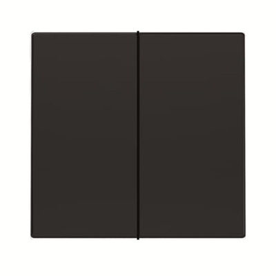 ABB Black Rocker Light Switch, 1 Way, 2 Gang, 2CLA
