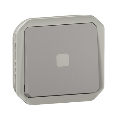 Legrand Grey Push Button Light Switch, 1 Way