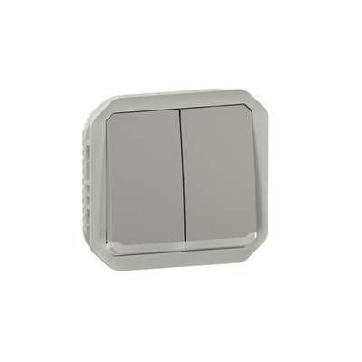 Legrand Grey Push Button Light Switch, 1 Way