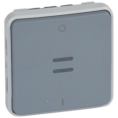 Legrand Grey Push Button Light Switch, 1 Way