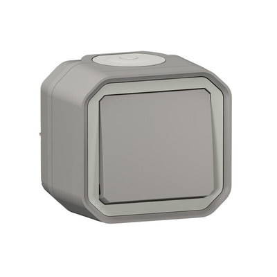 Legrand Grey Push Button Light Switch, 1 Way