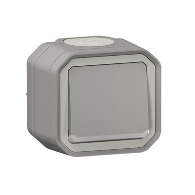 Legrand Grey Push Button Light Switch, 1 Way