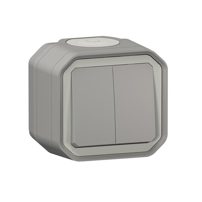 Legrand Grey Push Button Light Switch, 1 Way