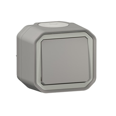 Legrand Grey Push Button Light Switch, 1 Way
