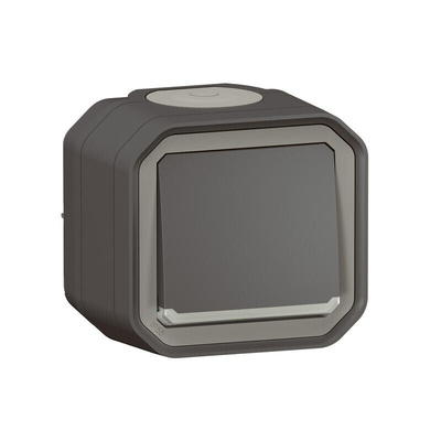 Legrand Grey Push Button Light Switch, 1 Way