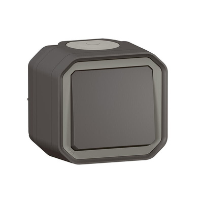 Legrand Grey Push Button Light Switch, 1 Way