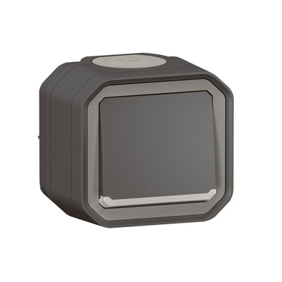 Legrand Grey Push Button Light Switch, 1 Way