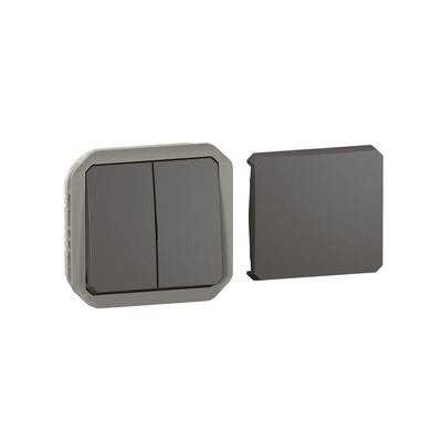 Legrand Grey Push Button Light Switch, 1 Way