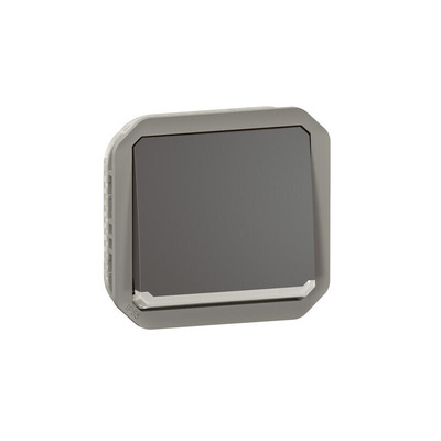 Legrand Grey Push Button Light Switch, 1 Way