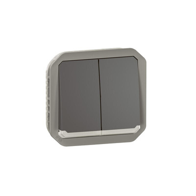Legrand Grey Push Button Light Switch, 1 Way