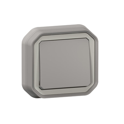Legrand Grey Push Button Light Switch, 1 Way