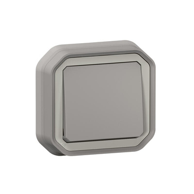 Legrand Grey Push Button Light Switch, 1 Way