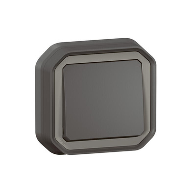 Legrand Grey Push Button Light Switch, 1 Way