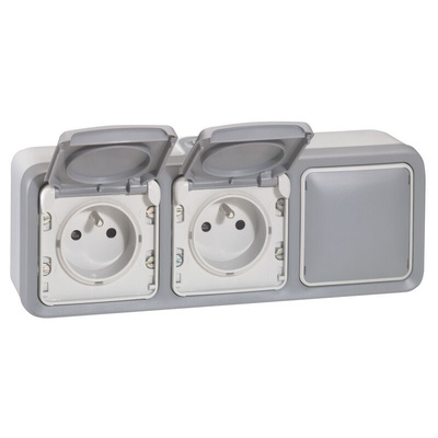 Legrand Grey Push Button Light Switch, 1 Way