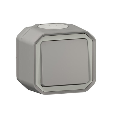 Legrand Grey Push Button Light Switch, 1 Way