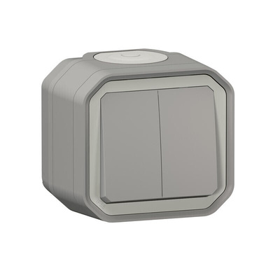 Legrand Grey Push Button Light Switch, 1 Way
