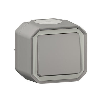 Legrand Grey Push Button Light Switch, 1 Way