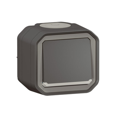 Legrand Grey Push Button Light Switch, 1 Way