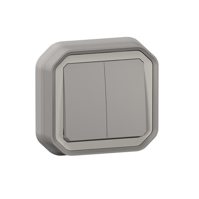 Legrand Grey Push Button Light Switch, 1 Way