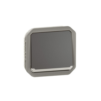 Legrand Grey Push Button Light Switch, 1 Way